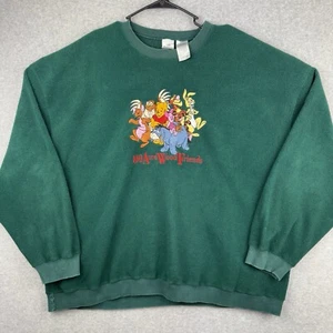 VTG 90's Women's Disney Store 100 Acre Wood Oversized Fleece Shirt Size 2X POOH - Picture 1 of 6