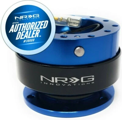 NUEVO RARO NRG LIBERACIÓN RÁPIDA CUERPO AZUL Y ANILLO NEGRO + HERRAJES SRK-200BL-BK Foto 1 de 4