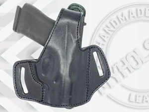 OWB Brown Thumb Break Right Hand Leather Belt Holster Fits GLOCK30 - Picture 1 of 3