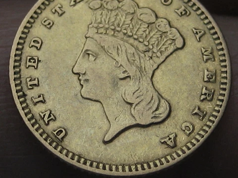 1889 $1 Gold Indian Princess One Dollar Coin- XF Details Cover