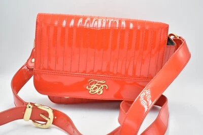 Ted Baker Red Patent Crossbody Handbag – Glossy Ladies Bag with Adjustable Strap - Image 1 of 4