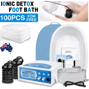 Ionic Detox Foot Bath Tub Spa Cleanse Machine W/ Infrared wrist band + 100 Liner - Picture 1 of 11