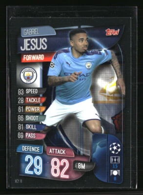 Gabriel Jesus 2019 Topps Match Attax UEFA Champions League #MCY16 Soccer Card - Image 1 of 2