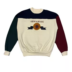 VTG 90's Yosemite National Park Ahwahnee Pullover Sweater Men's Large USA Made - Picture 1 of 9