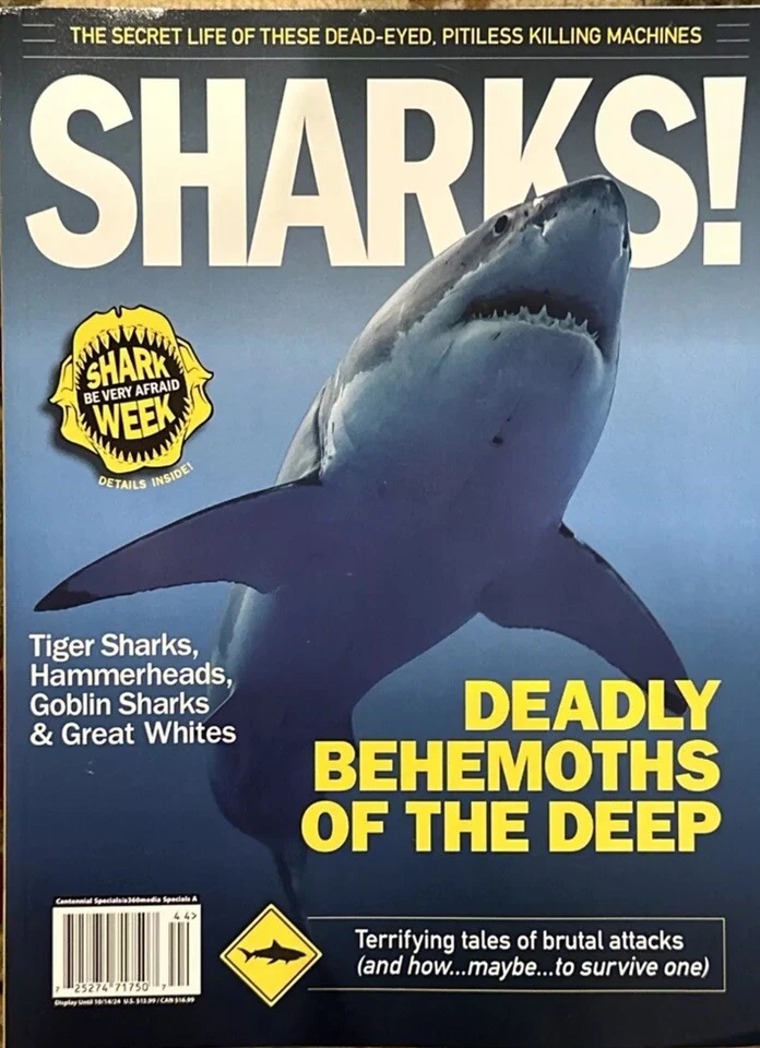 SHARKS Shark Week Magazine DEADLY BEHEMOTHS OF THE DEEP - Image 1 of 1