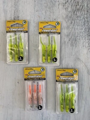 Berkley Powerbait Atomic Teasers Tubos Crappie Jigs Señuelos de Pesca Lote 4 Foto 1 de 2