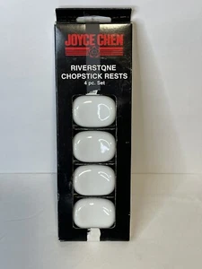 Joyce Chen Riverstone Chopstick Rests White Sushi Asian Food Vintage Porcelain - Picture 1 of 5