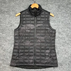 The North Face Vest Women Small Black Camo Thermoball Eco Zip Quilted Puffer - Picture 1 of 12