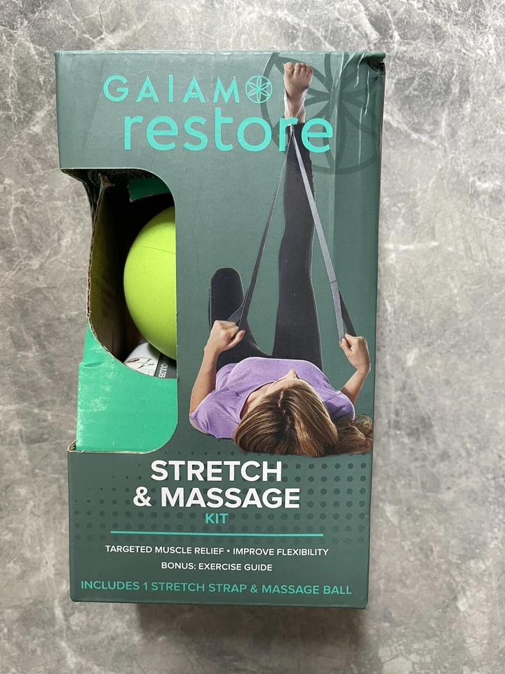 Nueva bola de masaje GAIAM Restore estiramiento y masaje y correa elástica verde Foto 1 de 1