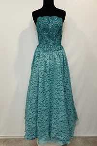 VTG 1950 60’s Mike Benet Strapless Formal  Ribbon Detail Wedding Prom Special - Picture 1 of 19