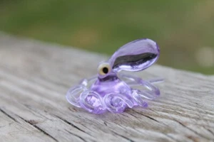 Purple Blown Glass Orange and Blue Octopus glass figurine Octopus Glass Ocean - Picture 1 of 6