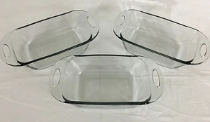 Set of 3 Anchor Hocking 5" x 9" 1.5 Qt. Glass Loaf Pan Made in USA - Picture 1 of 9