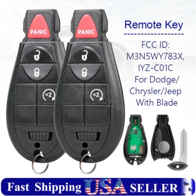 2 For Jeep Grand Cherokee 2010-2013 Keyless Go Smart Remote Key Fob 4B IYZ-C01C - Image 1 of 4