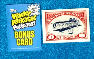 2023 Wacky Packages Postales April Fools Tarjeta de Bonificación "WACKY PACKES SENSE" - Imagen 1 de 1
