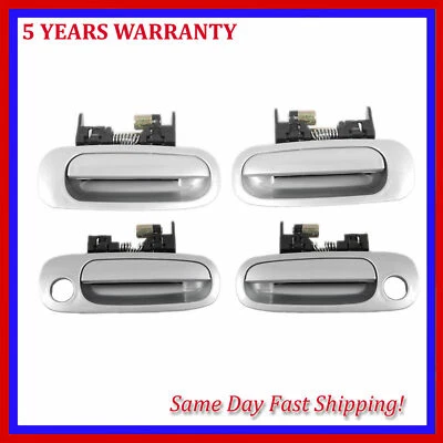 Manija de puerta exterior plateada 4 piezas delantera y trasera para Toyota Corolla 1998-2002 Foto 1 de 4
