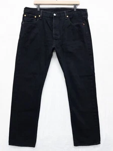 Pantalones de mezclilla negros Levi's 501 para hombre 38x32 botón mosca - Imagen 1 de 3