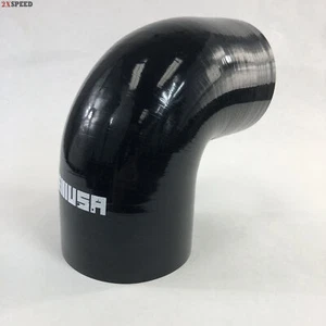 3" inch I.D. 90°Degree Hose Turbo Silicone Elbow Coupler Pipe Black - Picture 1 of 5