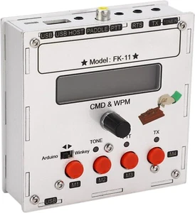 K3NG Keyer, CW Morse Stop aluminium Pełne funkcje Wyświetlacz LCD USB do klawiatury - Zdjęcie 1 z 2