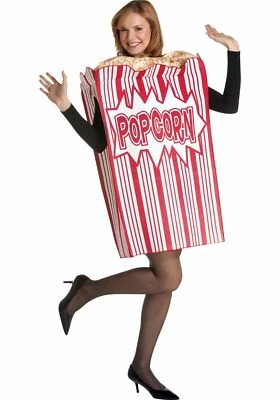 MOVIE NIGHT POPCORN FUNNY HALLOWEEN COSTUME Unisex Tunic One Fits Most Adults - Image 1 of 2