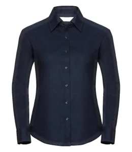 Russell 932F Mujer Manga Larga Fácil Cuidado Cotton Mezcla Oxford Camisa Blusa - Imagen 1 de 14