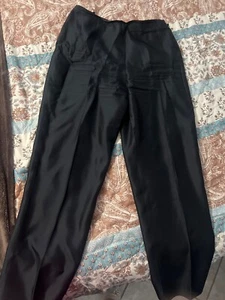 Talbots Pants Womens Size 14 Purple Pure Silk, Lined Dress Trousers Taper Career - Picture 1 of 6