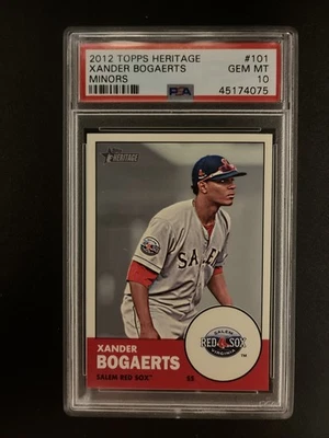 Xander Bogaerts - 2012 Topps Heritage #101 - Boston Red Sox Padres PSA 10 POP 4 - Image 1 of 2