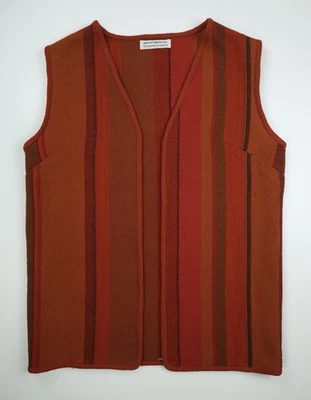 Vintage 70s Parrott Fabrics Inc Alice Kagawa Handwoven Open Vest Santa Fe NM - Image 1 of 4