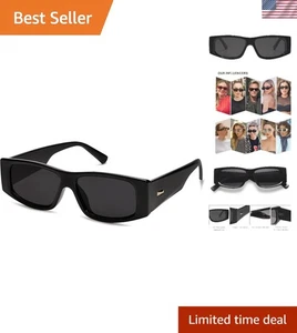 Schicke Y2K rechteckige polarisierte Sonnenbrille - perfekt für Rave und den täglichen Stil - Bild 1 von 7