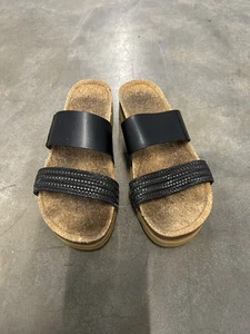 REEF Cushion Vista Hi Sandals Women’s 9 Black Platform Braided 2 Strap By - Picture 1 of 5