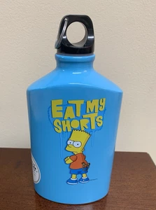 Neu The Simpsons Eat My Shorts Bart Simpson 19 Unzen Aluminium Wasserflasche Flachmann - Bild 1 von 5