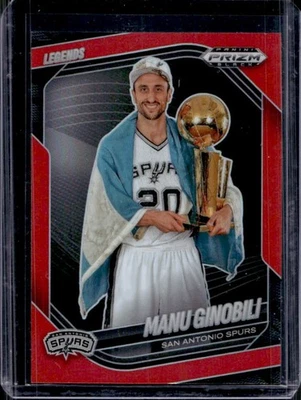 Prizm Black Manu Ginóbili Legends Red Prizm #251/299 Spurs 2024-25 Foto 1 de 2