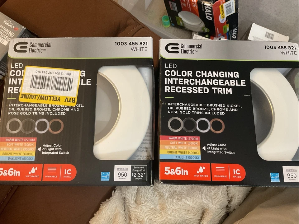 Eléctrico comercial 2PK de 5 pulgadas/6 pulgadas Deflector empotrado LED 4 colores ajuste CCT Foto 1 de 1