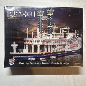 NEW PUZZ-3D Mississippi Steamboat Puzzle 718 Pieces Sealed - Picture 1 of 3
