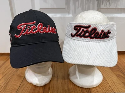 Georgia Bulldogs Titleist ‘47 Brand Black Golf SnapBack And White Visor - Image 1 of 4