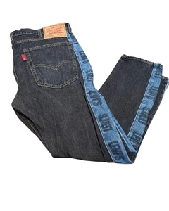 Levi’s Hi-Ball Jeans | Size W38 | Dark Wash | Blue Side Stripe Graphic - Picture 1 of 13