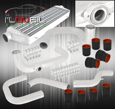 For Integra/Civic/Del Sol JDM Bolt On Polish Turbo Intercooler Piping Kit Flange - Image 1 of 3