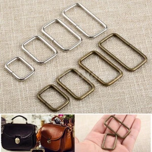 20Pcs Rectangle Metal Square Ring Welded Buckles Leather Hand Bag Craft DIY - Picture 1 of 12