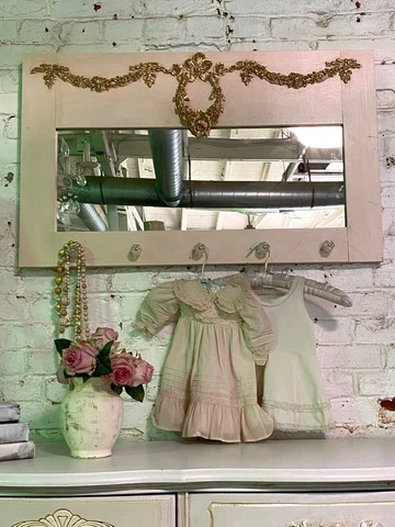 Painted Cottage Shabby Chic French Provincial Romantic Mirror Cover