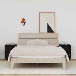 Bedside Cabinets 2 pcs Black 40x34x55 cm Solid Wood Pine vidaXL - Picture 1 of 12