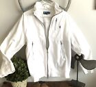 Vintage Polo Ralph Lauren White Full Zip Hoodie Jacket Mens XL White