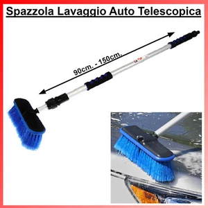 Spazzola per Lavaggio Auto Spazzolone Camion Idrospazzola Telescopica Camper - Foto 1 di 6
