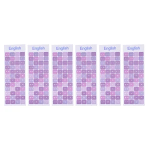 6 Pcs Self-adhesive Keyboard Labels Purple PVC Stickers Uk English Alphabet - Picture 1 of 11