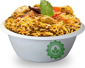 Paper Bowls 6 Oz - Pack of 100 - Disposable 100% Compostable Paper Bowls - Picture 1 of 8