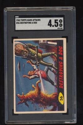 SGC 4.5 1962 Topps Mars Attacks Destroying A Dog # 36 - Bild 1 von 3