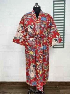Indian Handmade Kantha Jacket, Soft Silk Kantha Jacket, Cotton Bath Robe Kimono - Picture 1 of 7
