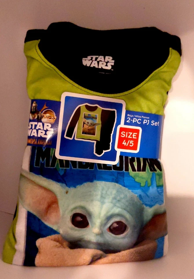 Star Wars Mandalorian The Child Boys 2-pc Flannel Pajamas Set Size 6 / 7