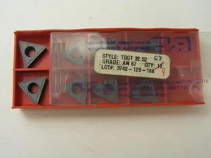 8pcs TCGT 3 2.5 2 AN67 C7 Carbide Inserts, American National Carbide - Picture 1 of 1