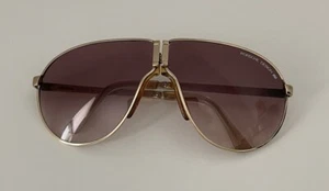 Carrera Vtg Porsche Design Folding Sunglasses Purple OmbreLens Gold Plated Frame - Picture 1 of 15