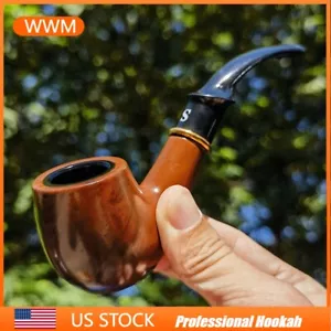 5.1inch Retro Rosewood Smoking Pipes Shisha Classic Bong W/ Stand & Box Gift - Picture 1 of 10