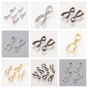 5-25 Pcs Metal Pinch Bail bails Ice Pick Clasps 20x7mm jewellery Craft (KK16) - Picture 1 of 29